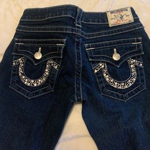 True Religion vintage boot cut jeans crystal pocket 27